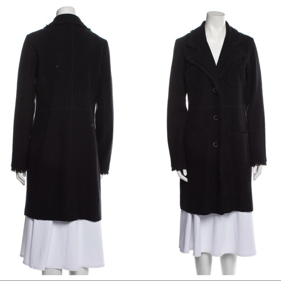 Karl Lagerfeld  Peacoat Black Pointed Collar Size S/P - Picture 4 of 13